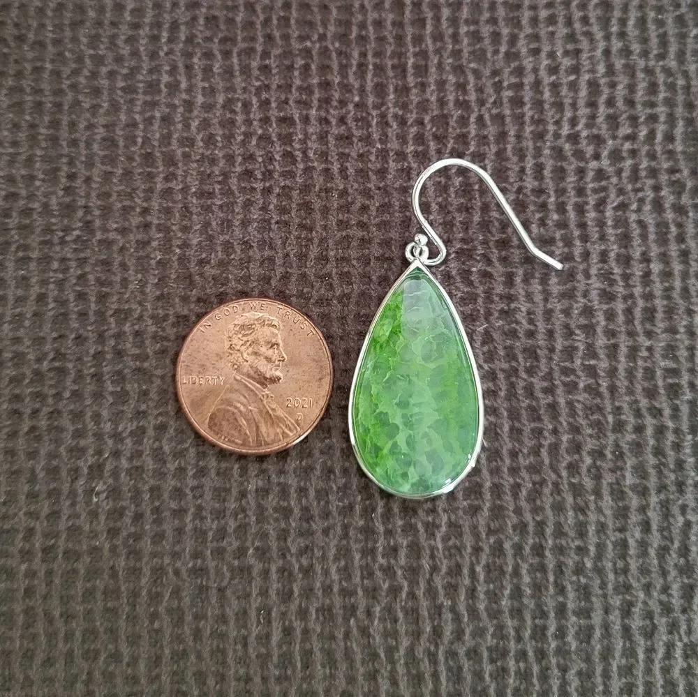 Iris & Lily Moss Green💚 Agate Earrings